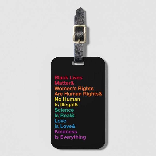 Svarta liv Höger för kvinnor är mänskliga Höger Bagagebricka (Framsida vertikal)