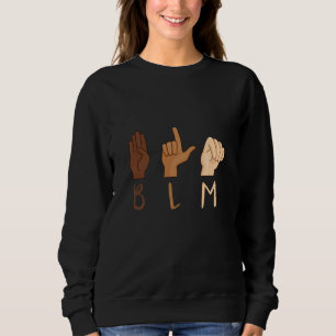 Svarta liv matchar ASL-teckenspråk BLM T Shirt