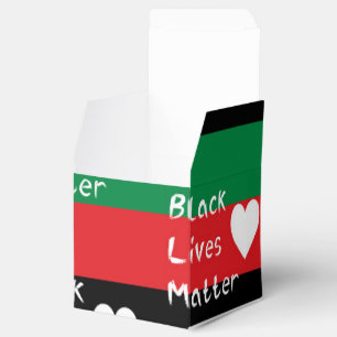 Svarta liv Matter Panafrikanska Flagga vita hjärt Presentaskar