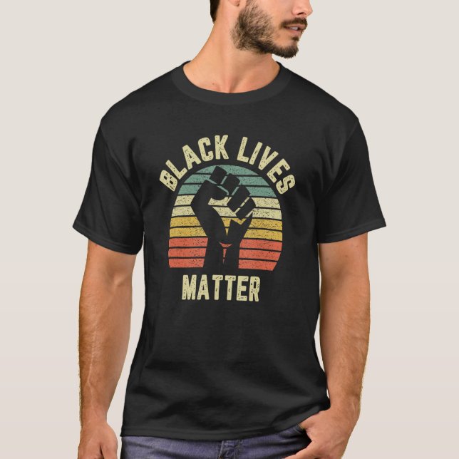 Svarta liv - Matter Shirt Coola Retro Design för B T (Framsida)