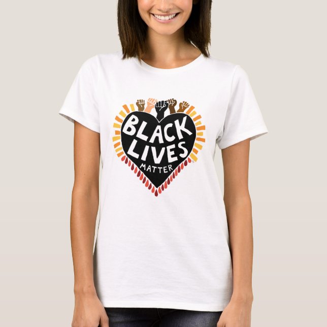 Svarta liv viktiga kvinnors T-Shirt (ljusa) (Framsida)