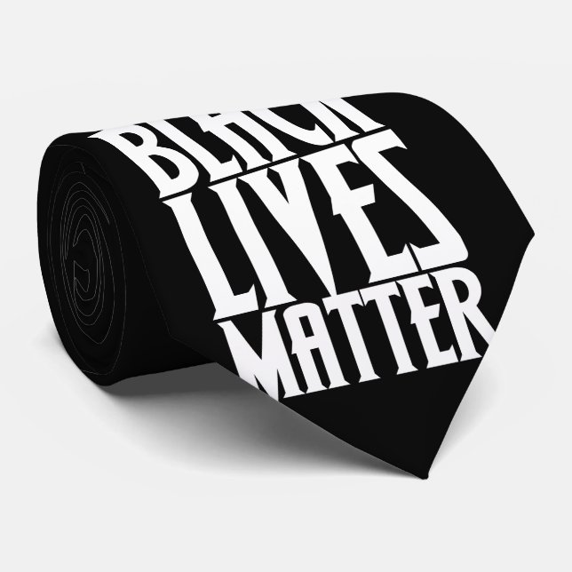 Svarta livsdelar slips (Rullad)