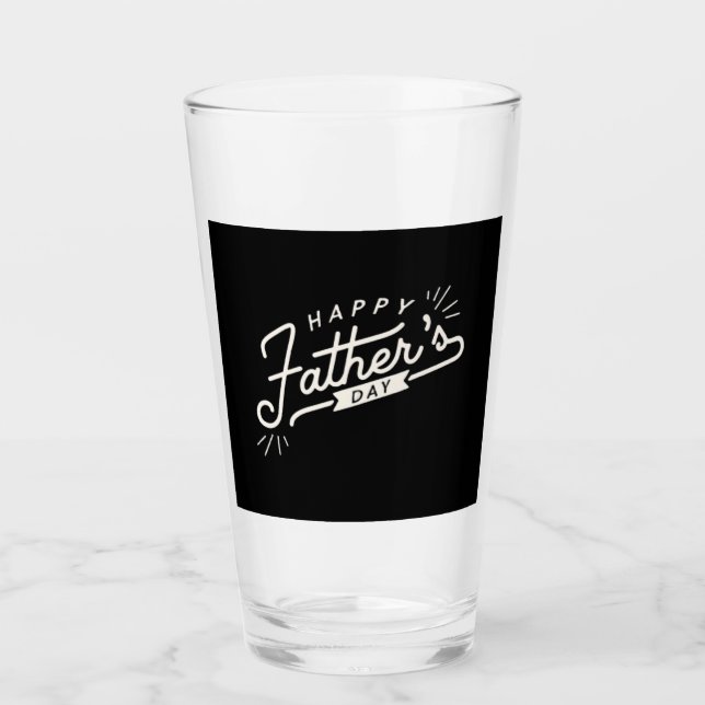 Svarta Lycklig Fars dag Glaskopp (Framsida)