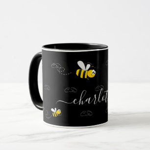 Svarta lycklig humla, sommartid, roligt humor, mon mugg