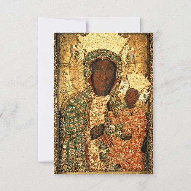 Svarta madonnan och barnet Vår fru av Czestochowa (Framsida)