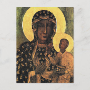 Svarta madonnan Polen Vår Fru av Czestochowa tryck Vykort
