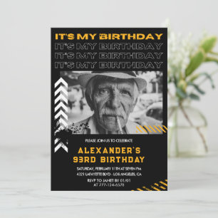 Svarta män foto sprejmålning 93-årsdag inbjudningar