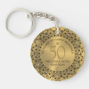 Svarta Mandala på Guld 50:e Bröllop-årsdagen