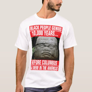 SVARTA MÄNNISKOR SNILLE OLMEC I AMERICASNA TEE SHIRT
