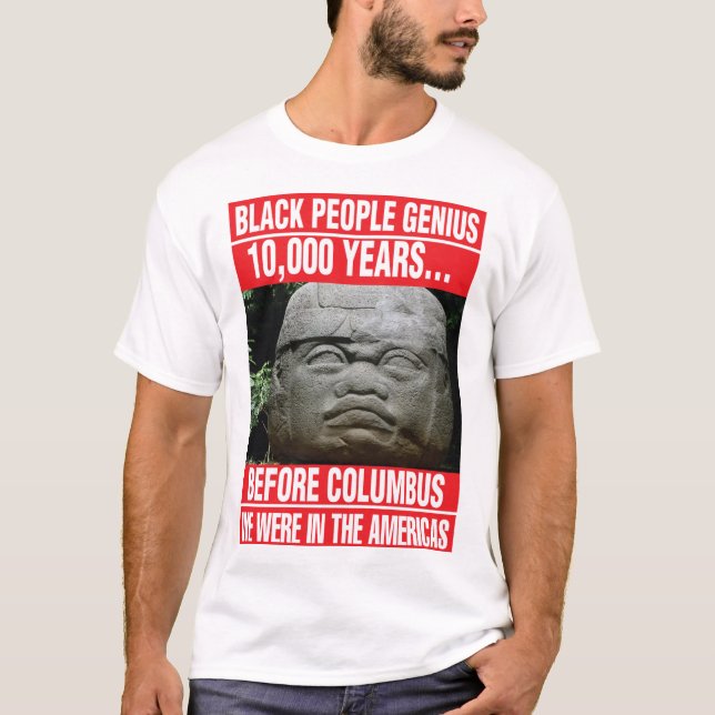 SVARTA MÄNNISKOR SNILLE OLMEC I AMERICASNA TEE SHIRT (Framsida)