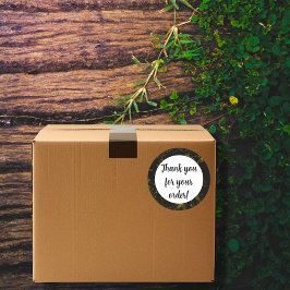 Svarta marmor och guld marmor Tack Runt Klistermärke