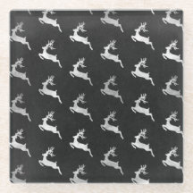 SVARTA MED SILVER CHRISTMAS HELGDAG REINDEER