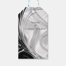 Svarta med Silver i Elfenbenskusten Silke Presentetikett