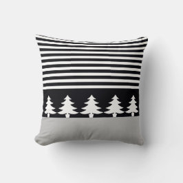 Svarta med vit Rand Kudde