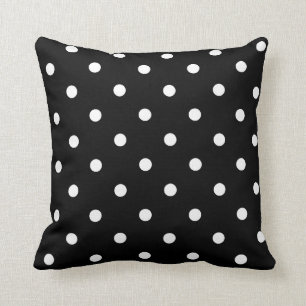 Svarta med vita Polka dots Kudde