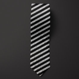 Svarta mekanismens Däck Går stripe Slips