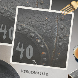 Svarta metall industriellt-stil manliga party pappersservett