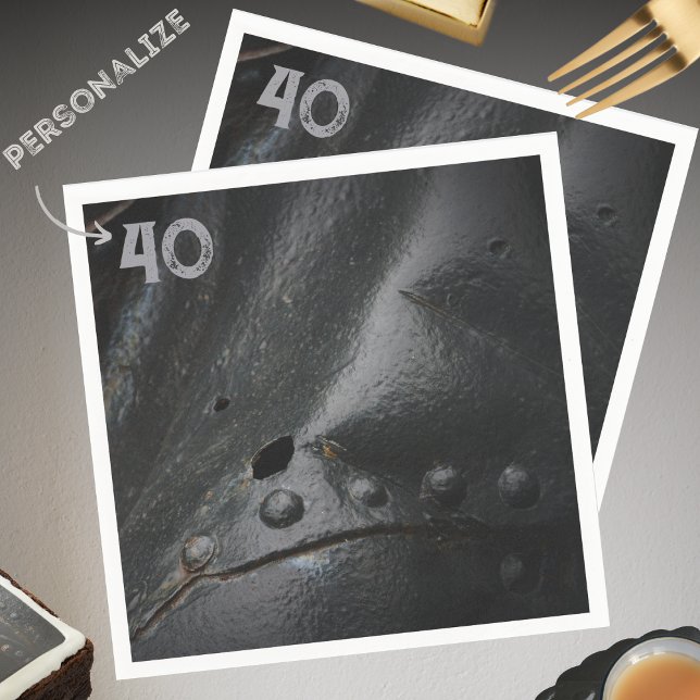 Svarta metall-minimalistmannen party pappersservett (Skapare uppladdad)