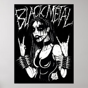 Svarta Metall Poster