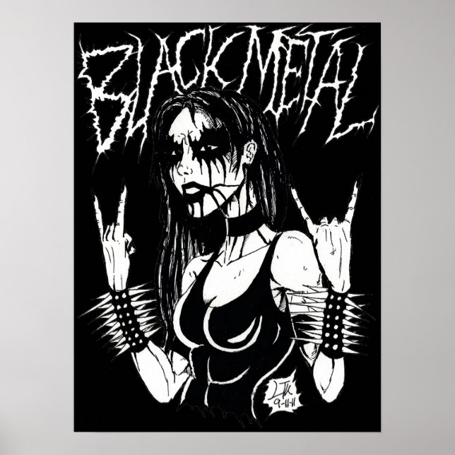 Svarta Metall Poster (Framsidan)
