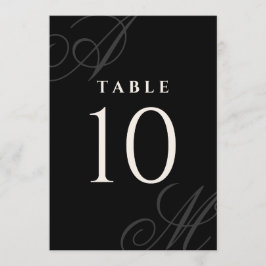 Svarta minimala Bordsnummer för Elegant