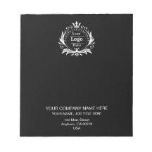 Svarta moderna affärsmässiga anpassade anteckninga