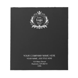 Svarta moderna affärsmässiga anpassade anteckninga anteckningsblock