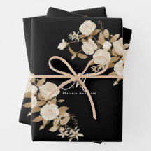 Svarta Monogram för elegant Guld