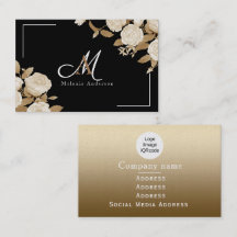 Svarta Monogram för elegant Guld