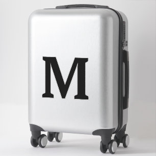 Svarta monogram initialer Namn Anpassad färg Elega Klistermärken