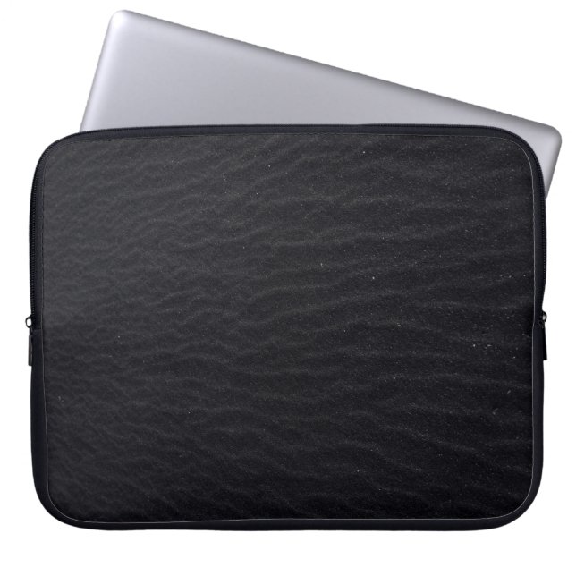 Svarta mönster och yta struktur laptop fodral (Framsidan)