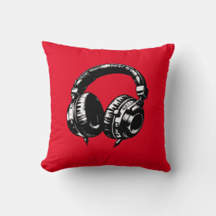 Svarta musikhörlurar DJ Kudde