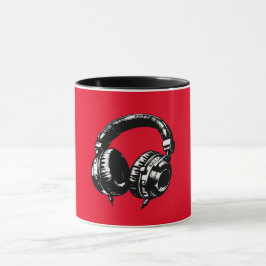 Svarta musikhörlurar DJ Mugg