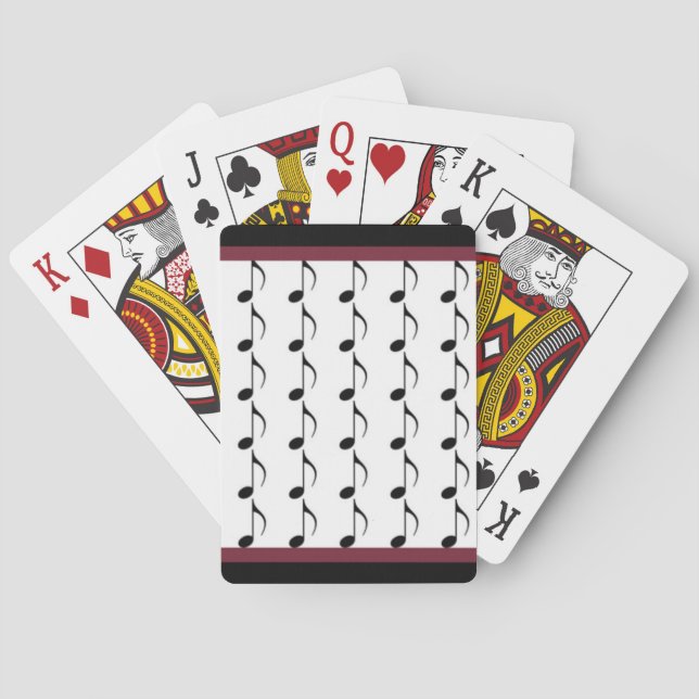 Svarta Noter Casinokort (Baksidan)