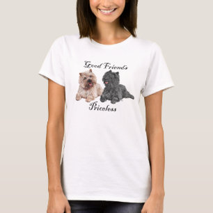 Svarta och bruna Cairnterrierer T-shirt