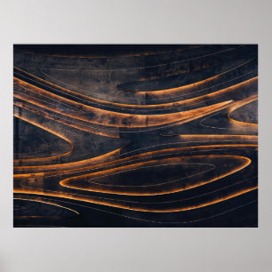 Svarta och bruna spiral trappor poster