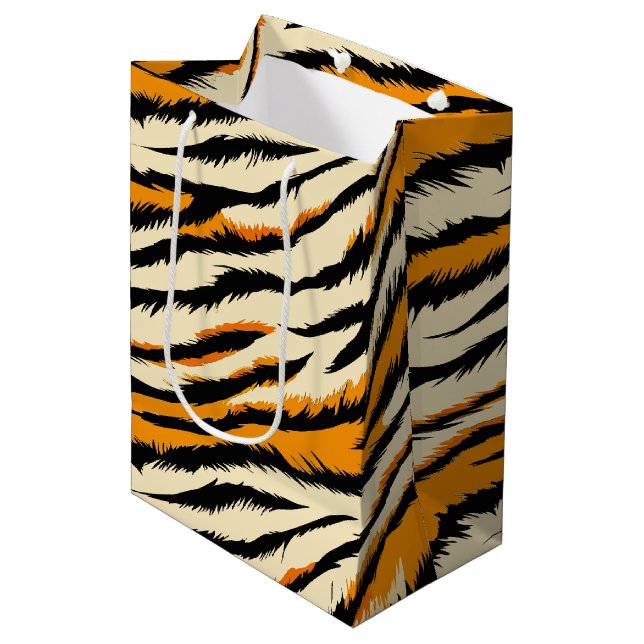 Svarta och bruna tiger randiga mönster  (Framsidan Vinklad)