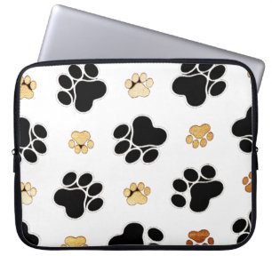 Svärta och garva hund- vit för hundtasstrycket laptop sleeve