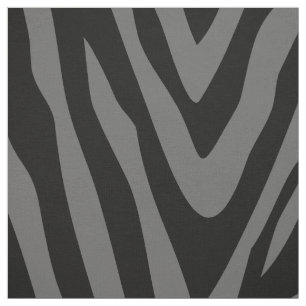 Svarta och Grått Zebra tryck Stora Tyg