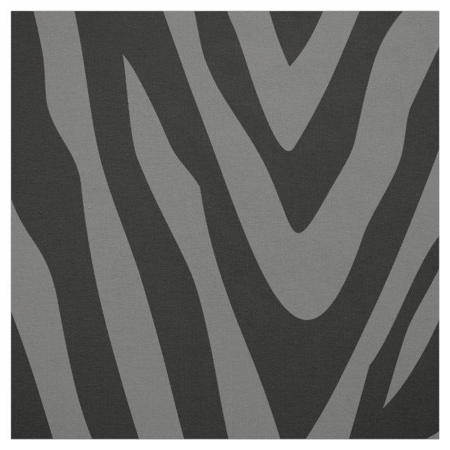 Svarta och Grått Zebra tryck Stora  Tyg (Provkarta)