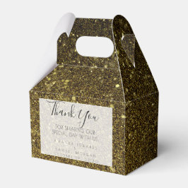 Svarta och Guld Agate Bröllop Presentaskar