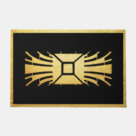 Svarta och Guld Art Deco Stil Matta/Door Mat.