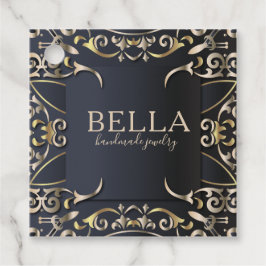 Svarta och Guld: Chicen Baroque Business Namn Gåvor Etiketter