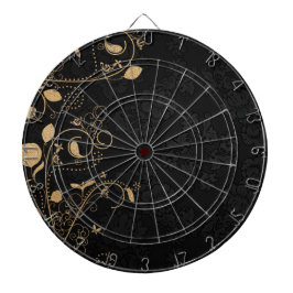 Svarta och Guld dekorativa Mönster Darttavla