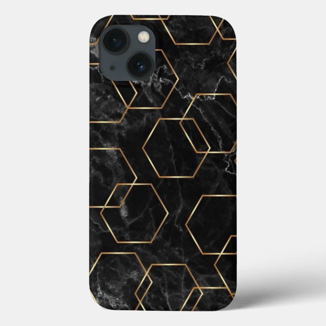 Svarta och Guld Fodral-Mate iphone case (Baksida)