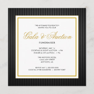Svarta och Guld   Gala Auction and Fundraiser Inbjudningar