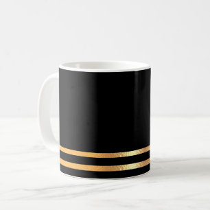 Svarta och Guld-kaffe Mugg