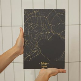 Svarta och Guld minimalistiska Tokyo City Poster