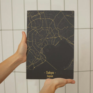 Svarta och Guld minimalistiska Tokyo City Poster