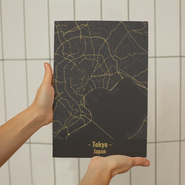 Svarta och Guld minimalistiska Tokyo City Poster (Skapare uppladdad)
